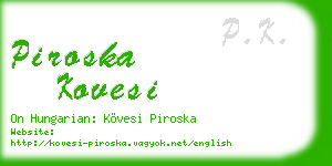 piroska kovesi business card