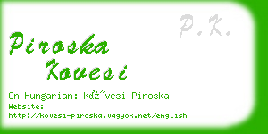 piroska kovesi business card